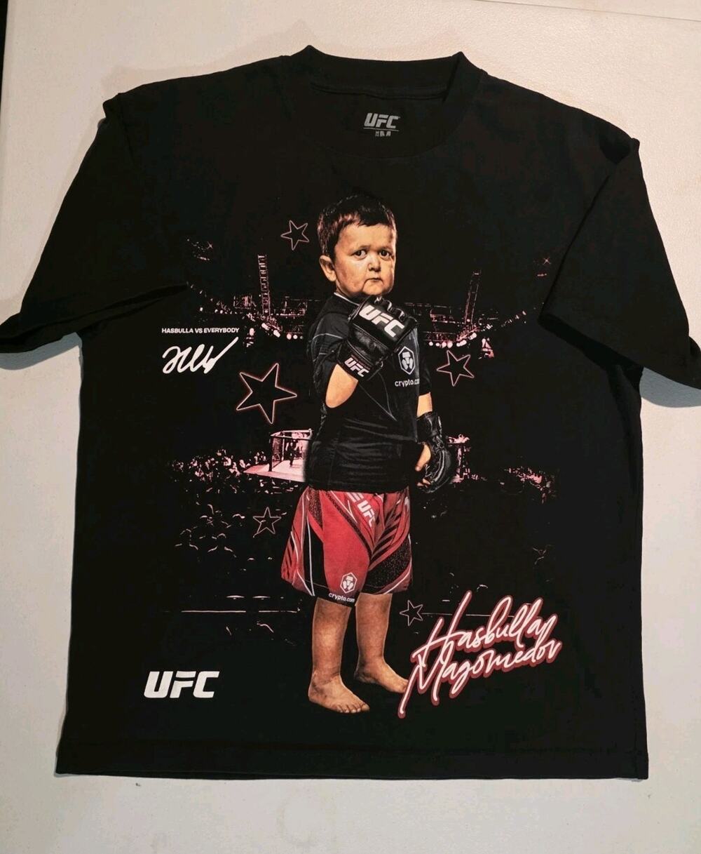 UFC Hasbulla Magomedov Graphic Shirt Mens Medium Black MMA Hasbulla vs Everyone